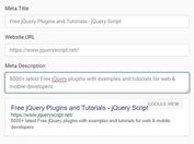 <b>Google Snippet & Facebook Link Preview Plugin With jQuery - SEO Preview</b>
