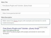 Google Snippet & Facebook Link Preview Plugin With jQuery - SEO Preview
