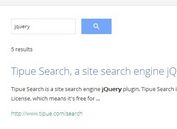 jQuery Site Search Engine Plugin - Tipue Search