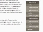 <b>jQuery Sticky Table Of Contents Plugin - Tocible</b>