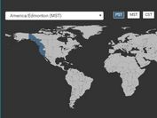 Responsive Timezone Picker With World Map - jQuery timezone-picker.js