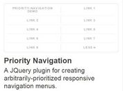 jQuery Arbitrarily-prioritized Responsive Navigation - Priority Navigation