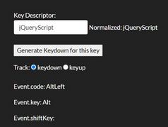 Add Custom Keyboard Shortcuts To Webpage - keymap.js