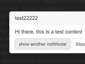 localStorage-enabled Bootstrap Notification Modal Plugin - notiModal.js