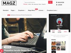 Modern Magazine & Blog Web Template - Magz