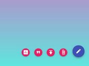 Material Floating Menu With Action Buttons - jQuery FAB Button