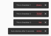 Customizable Material Design Snackbars In jQuery - mSnackbar.js