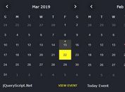 Minimal Clean Event Calendar Plugin For jQuery