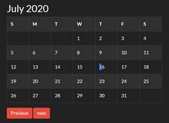 Create A Monthly Calendar For Date Picking - jQuery Osmanli Calendar