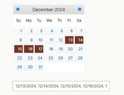Select Multiple Dates & Date Ranges in jQuery - MultiDatesPicker