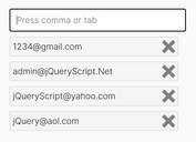 Easy Multi Email Input Plugin With jQuery - MultiMailPlugin.js