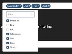 Multiple Select With Filter And Checkboxes Using jQuery