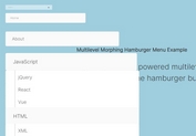 Multilevel Morphing Hamburger Menu With jQuery And CSS3