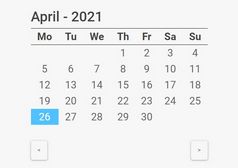 Minimal Multilingual Calendar Component For Bootstrap - calendarJs