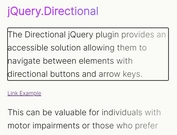 Navigate Between Elements With Directional Buttons - jQuery Directional