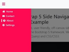 Mobile-first Off-canvas Side Navigation For Bootstrap 5
