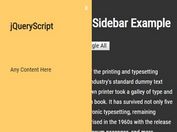 Simple Off-canvas Sidebar Nav/Pane In jQuery