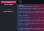 Offcanvas Push Menu Component For Bootstrap 5/4