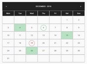 Responsive Calendar For Bootstrap 4 - calendarJS