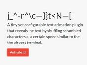 Reveal Text With A Random Shuffle Effect - Glitch.js