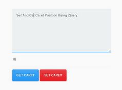 Set And Get Caret Position Using jQuery - Caret.js