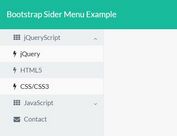 Basic Sidebar Navigation For Bootstrap 4 - Sider Menu