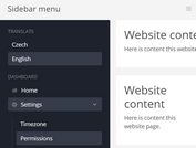 Sidebar Push Navigation With jQuery And Bootstrap 4 - sidebar-menu