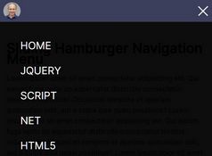 Sliding Hamburger Dropdown Menu With jQuery And CSS3
