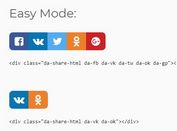 Pretty Nice Social Share Buttons  - jQuery da-share