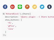 Generate Custom Social Share Buttons With jQuery C Share Plugin