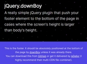 Stick Footer To The Bottom When Body Content Is Short - jQuery downBoy