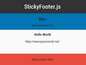 Create Sticky Footer For Short Page - StickyFooter.js