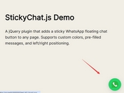 Sticky WhatsApp Floating Chat Button - jQuery StickyChat.js
