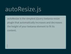 Auto Stretch Textarea To Fit Its Content - jQuery autoResize