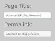 Advanced URL Slug Generator With jQuery - stringToSlug
