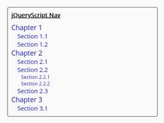 Create A Table Of Contents From Headings - jQuery contentify