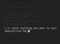 Terminal Style Contact Form With jQuery - rform