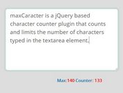Configurable Character Counter For Textarea - jQuery maxCaracter