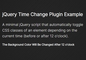 Toggle CSS Classes Of An Element Every 12 Hours - jQuery Time Change