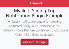 Sliding Top Notification Plugin - jQuery Myalert
