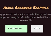 Online Voice Recorder With jQuery - AudioRecorder